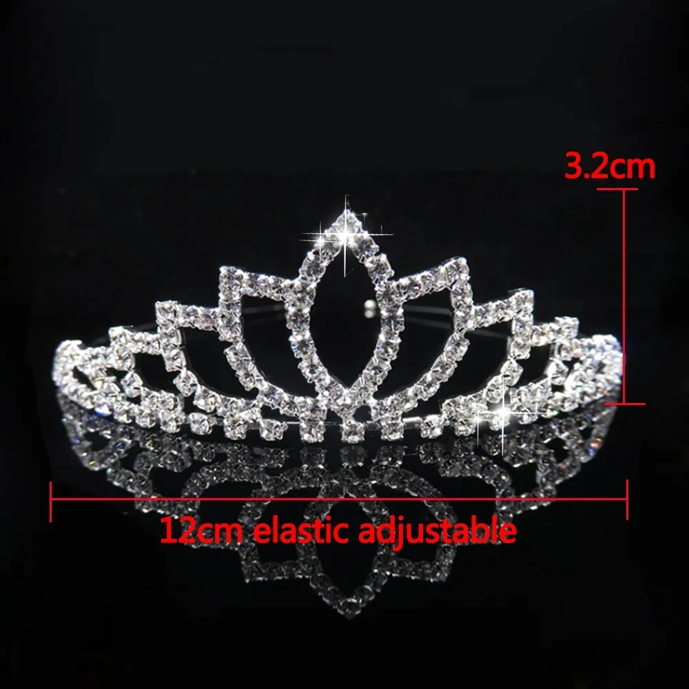 Princess Crystal Tiaras and Crowns Headband Kid Girls Love Bridal Prom Crown Wedding Party Accessiories Hair Jewelry