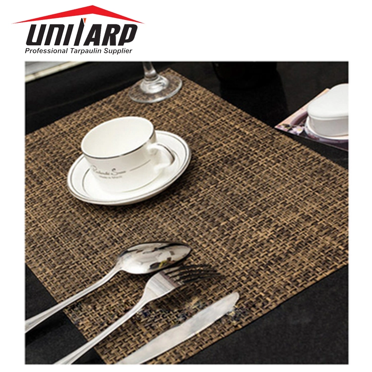 High quality/High cost performance  PVC Teslin Mesh Fabric for Placemat Coffee Table Mat