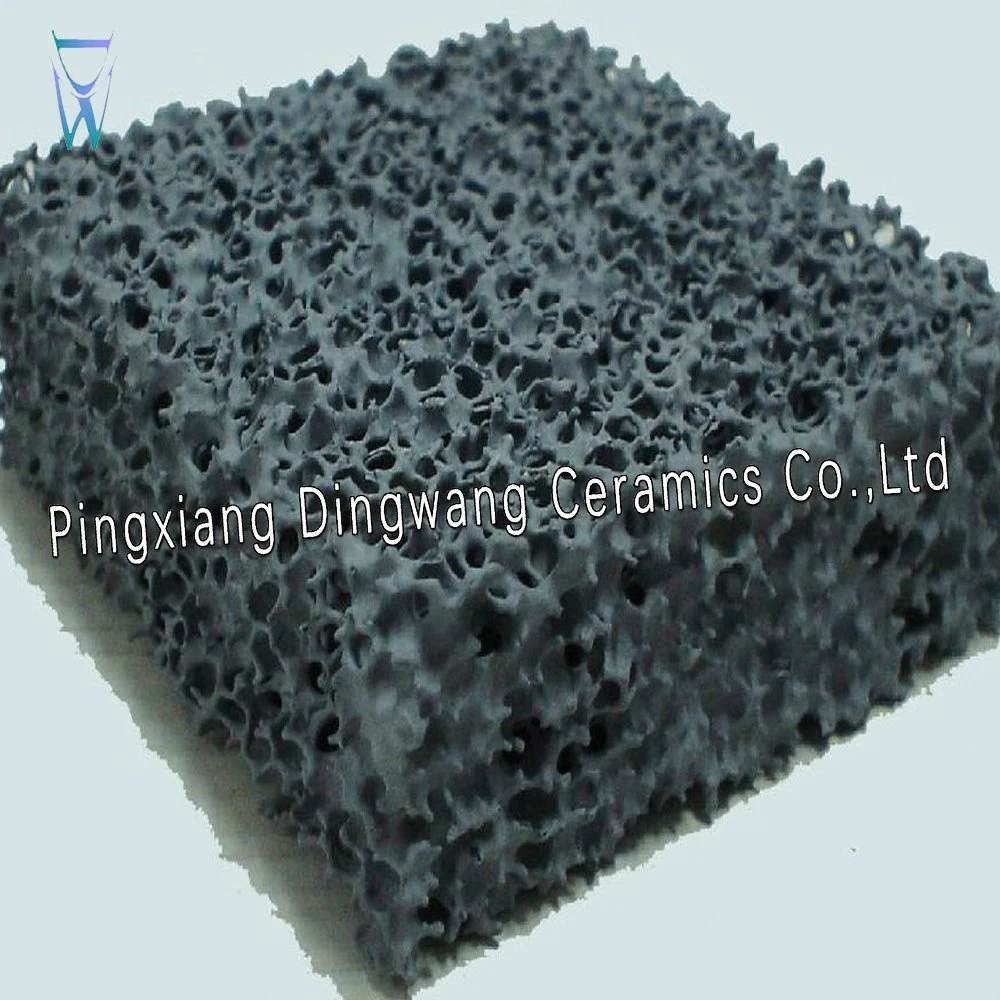 Square Silicon Carbide Ceramic Foam Filter Square Sic Honeycomb Ceramic