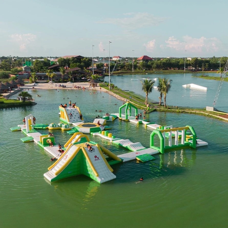 Bouncia Parque Acuático hinchable para la venta de juegos de agua Aqua Parque de atracciones para uso comercial