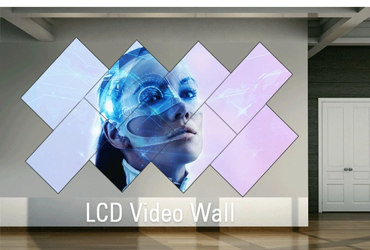 O mais vendido parede de vídeo do módulo LCD do suporte de chão de 55 polegadas Para publicidade