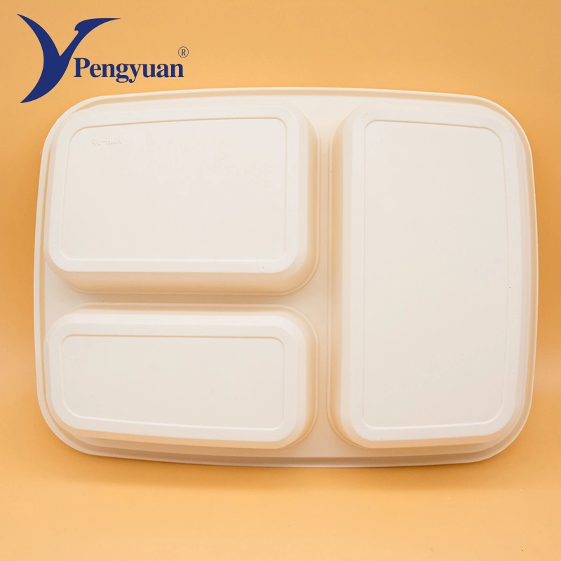 Eco-Friendly Bento Corn Starch Container Microwave Biodegradable Corn Starch