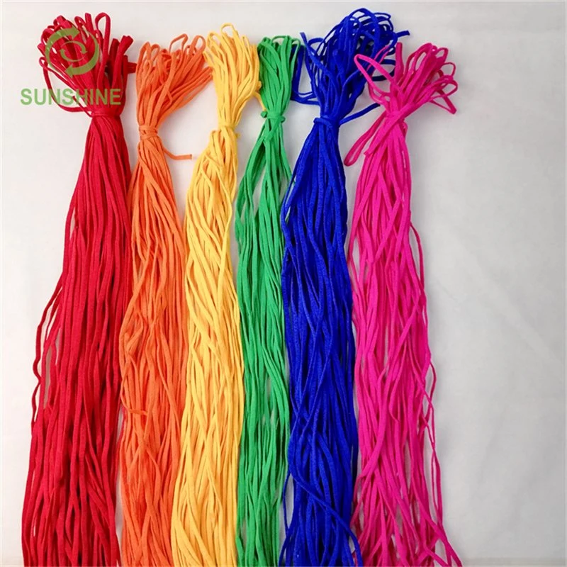 3mm-5mm Round/Flat Elastic Band Earloop for Mask KN95 FFP2