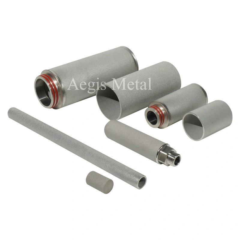 Gas Liquid Filter 0.2um 0.5 3 10 50 Micron Sintered Stainless Powder Filter