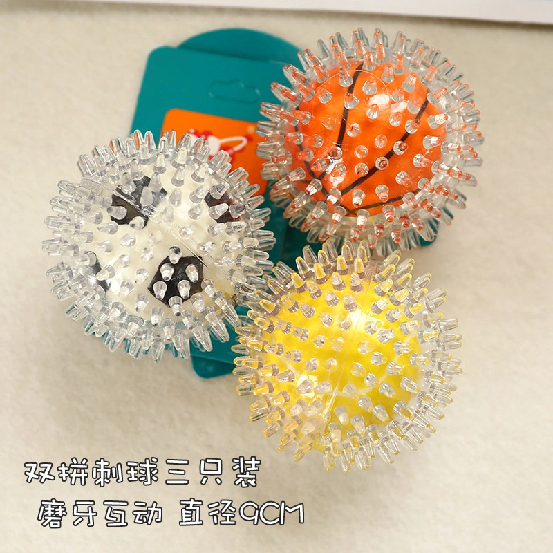 Pet Products, Cats, Dogs, Wear-Resistant Grinding Teeth, Shining Multi Spined Colorful Woven Balls