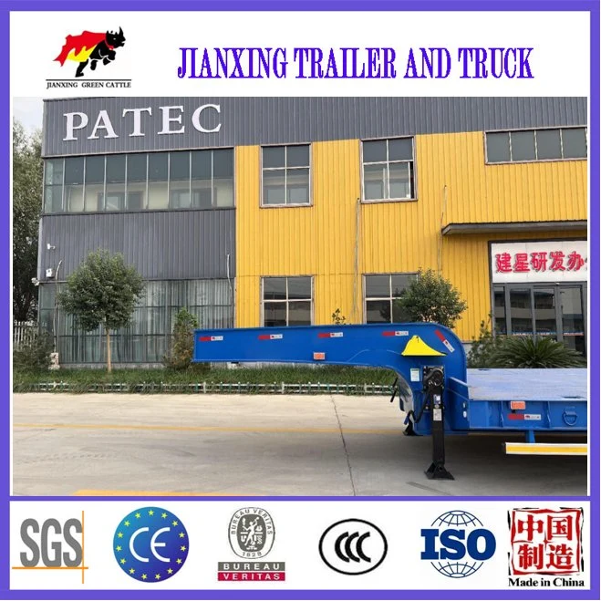 High Strength 4 Axle Lowbed Semi Trailer 120 Ton Lowbed Truck Trailer Cheap Lowbed Trailers