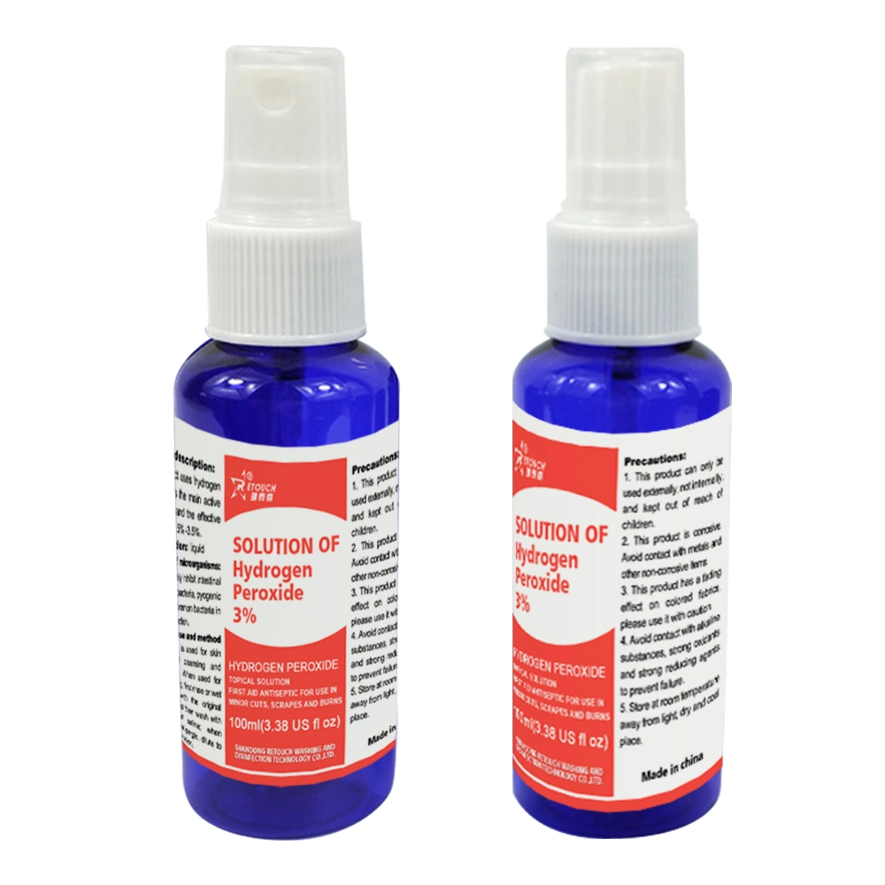 100ml 3% Hydrogen Peroxide Solution for Topical Skin Disinfection/Food Grade Colorless Liquid