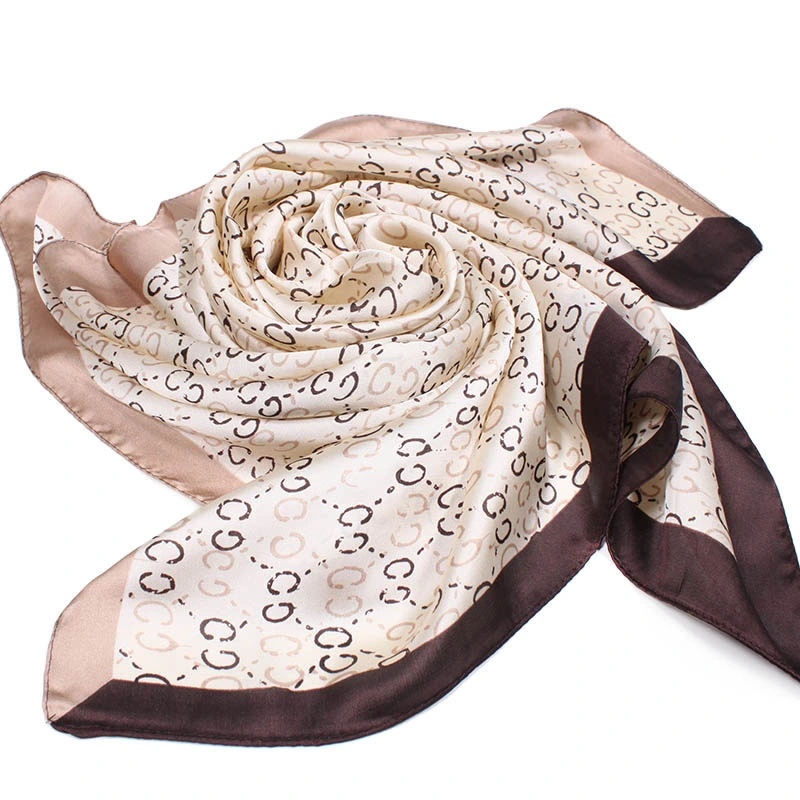 Custom Fashion Customized Luxury 100% Silk Scarf Design Ladies Printing Square Satin Silk Scarf Scarves