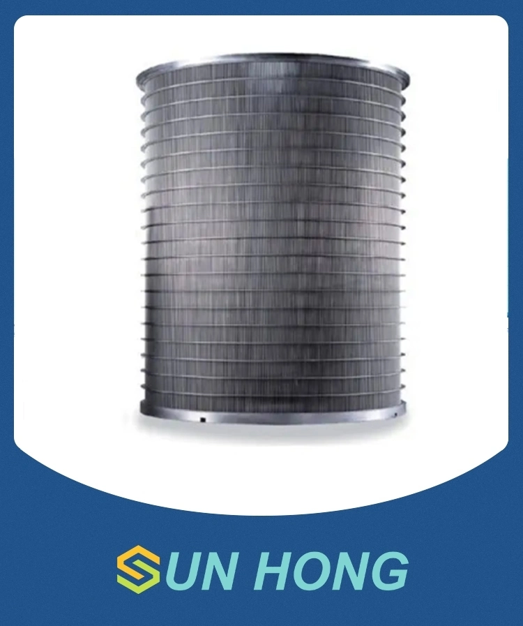 Paper Making Machine 0.2mm 0.25mm Pulp Line SS304 SS316 Slotted Type/ Wedge Wire Drilled High Pressure Screen Basket