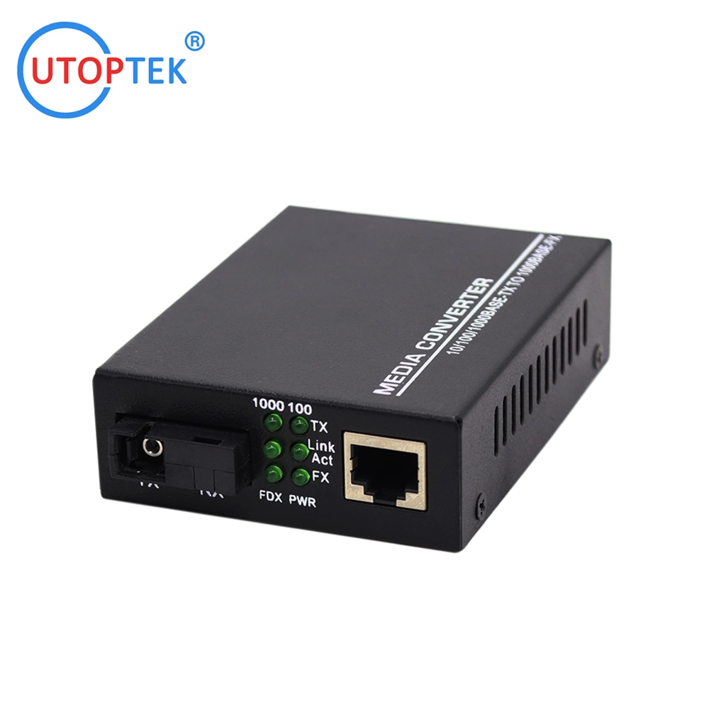 10 100 1000 Fibre Ethernet WDM Bidi SC 80km Optical Fiber Converter Giga Ethernet Media Converter