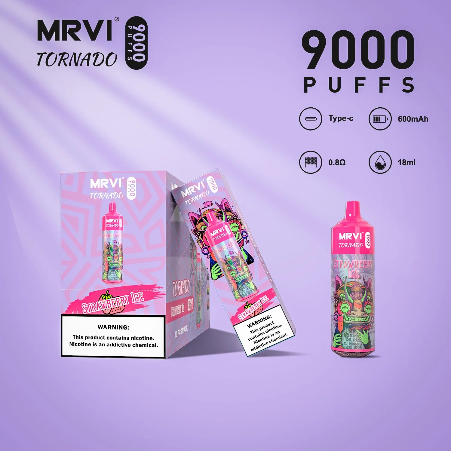 Hot Sell Disposable/Chargeable Vape Mrvi Randm Tornado 9000 7000 Wholesale/Supplier I Vape 9K Puff