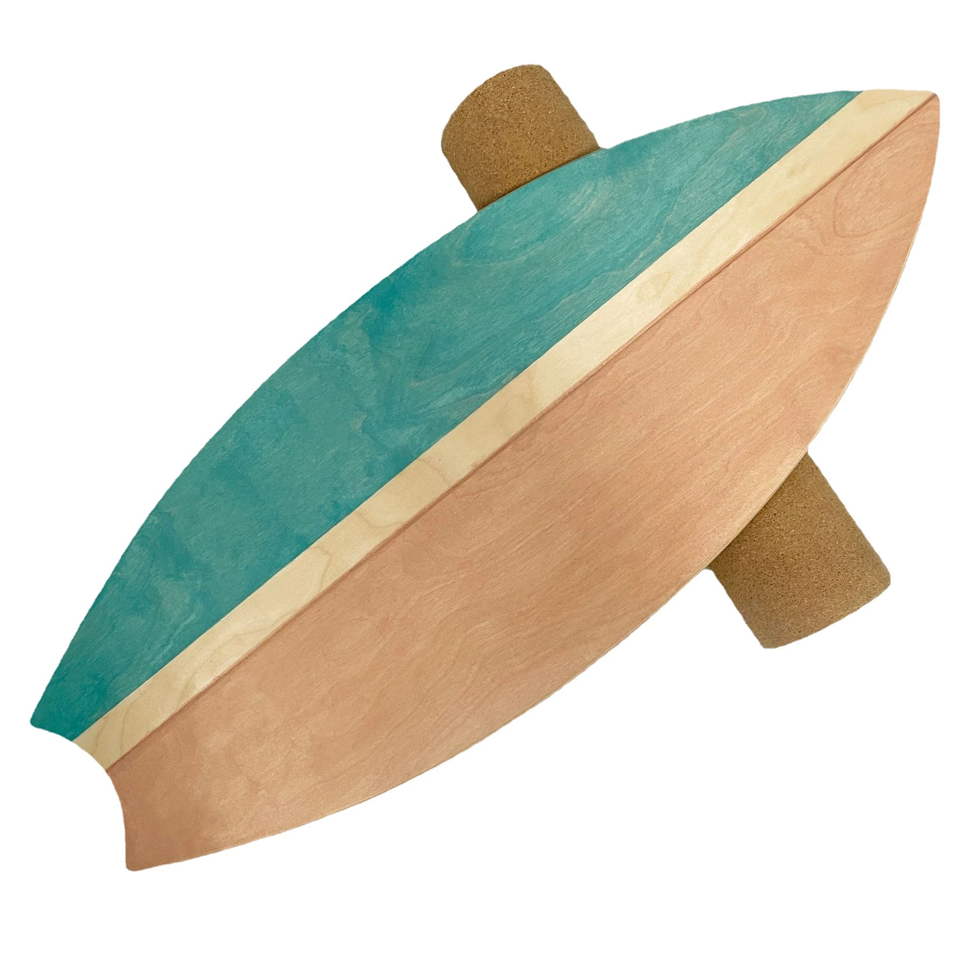 Green Wooden Balance Board Mini Surf para ejercicio y entrenamiento