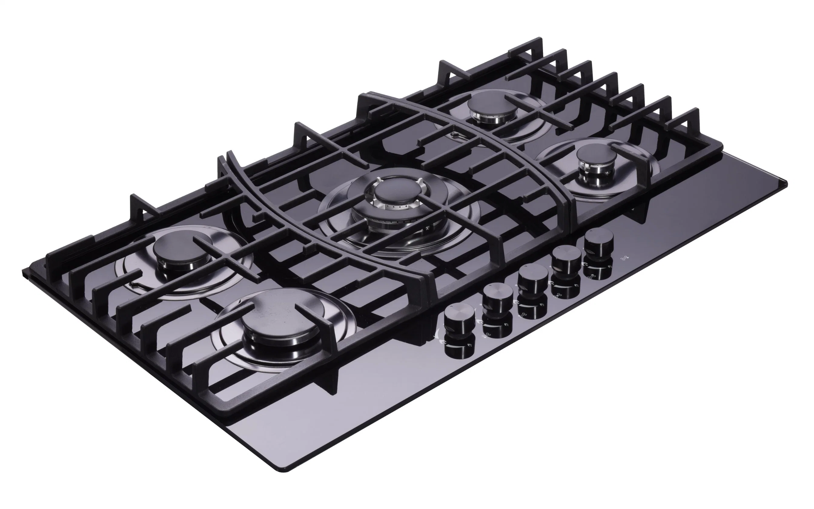 Black Tempered Glass Gas Hob Kitchen Appliance (JZG96001A)