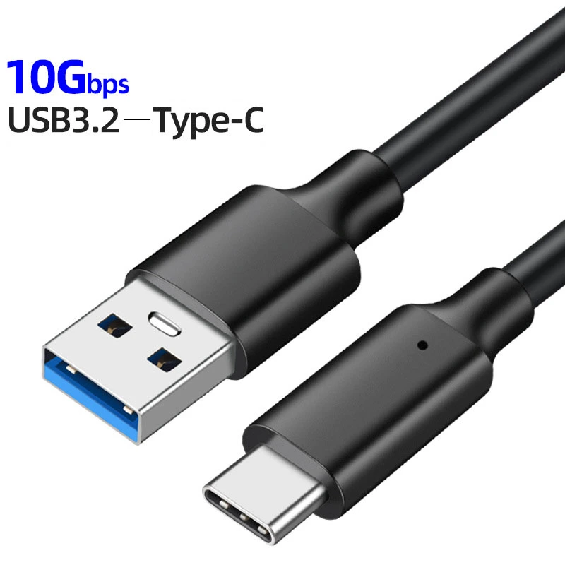 Cable de datos USB 3,2 Tipo C 3A 60W Tipo C carga rápida Cable del cargador