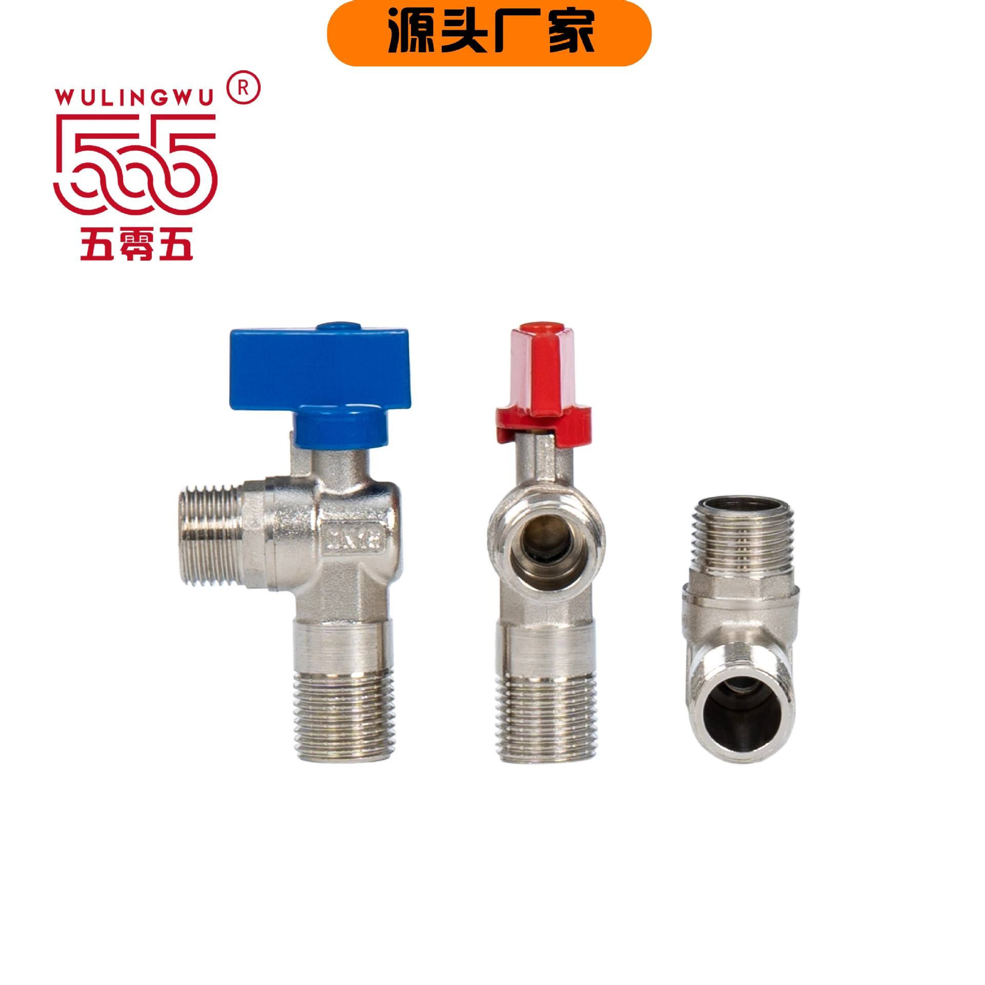 All Copper Red Blue Label Angle Valve Stop Valves Hardware Accessories