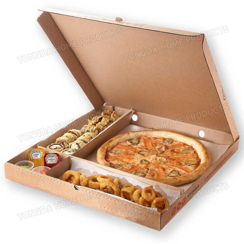 Custom Logo Branded Black Corrugated Delivery Pizza Box Packaging Pizza Boxes 12 Inches Logo