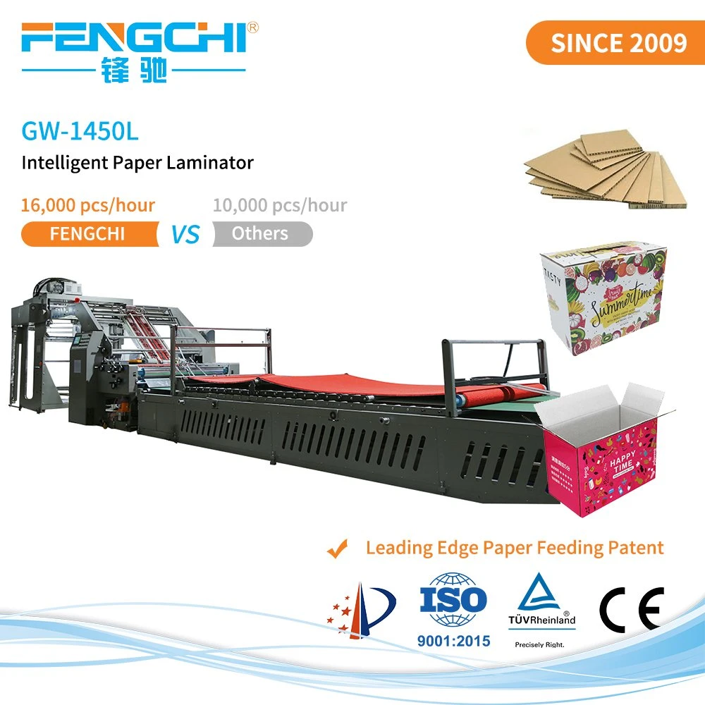 Gw-1450L High Speed Label Printing Flute Laminating Machine for Printing Industry