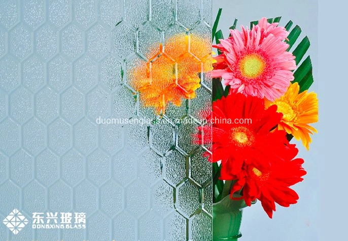 5mm Thickness 2134mm X 2440mm Various Patterns for Option Translucent Kitchen Windows Patterned Glass