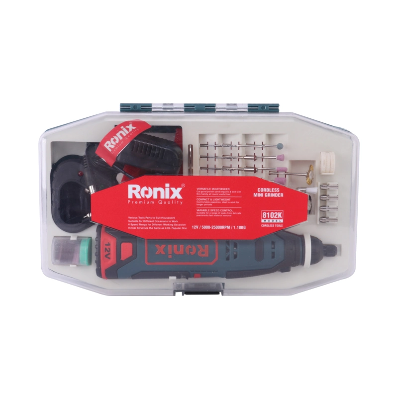 Ronix Model 8102K 12V Battery Electric Grinding Machine Cordless Mini Angle Grinder