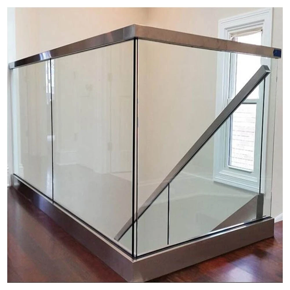 Frameless U Channel Glass Railing for Staircase and Balcony Railings