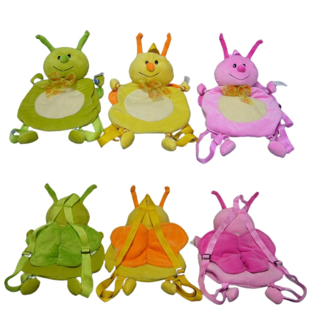 Wholesale Custom Stuffed Bee Animal Design Soft Baby Bee Bag 33cm Plush Toys School Bags Kids/Children Cartoon Backpack