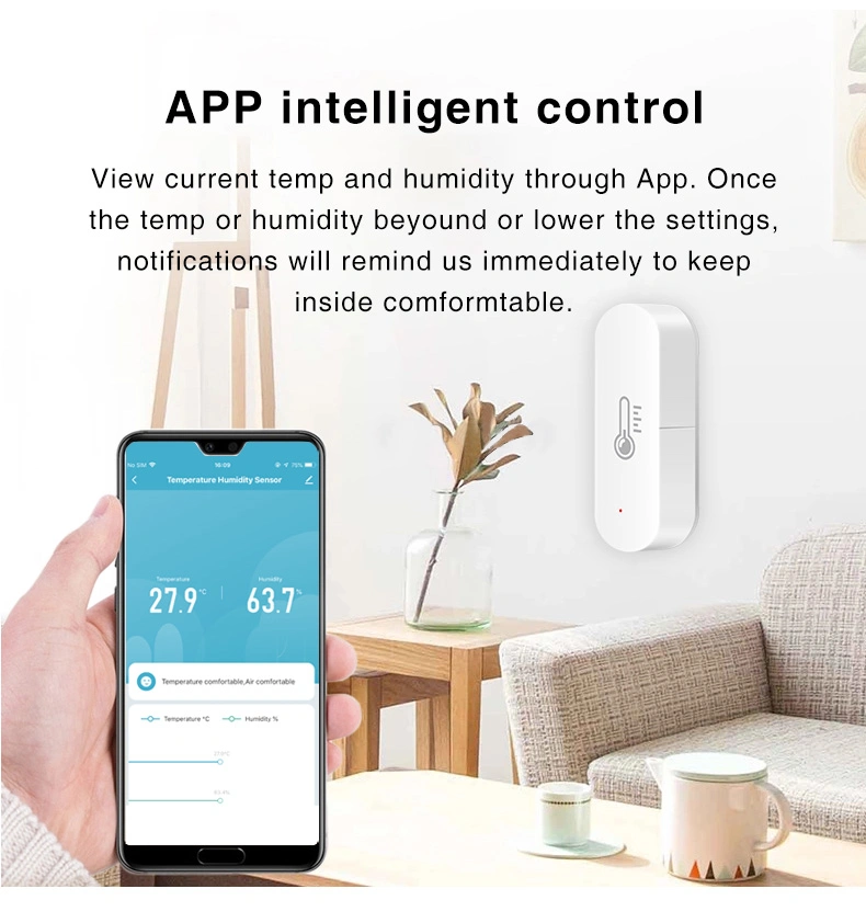 Tuya Smart WiFi Zigbee Temperature Humidity Sensor Indoor Thermometer Hygrometer