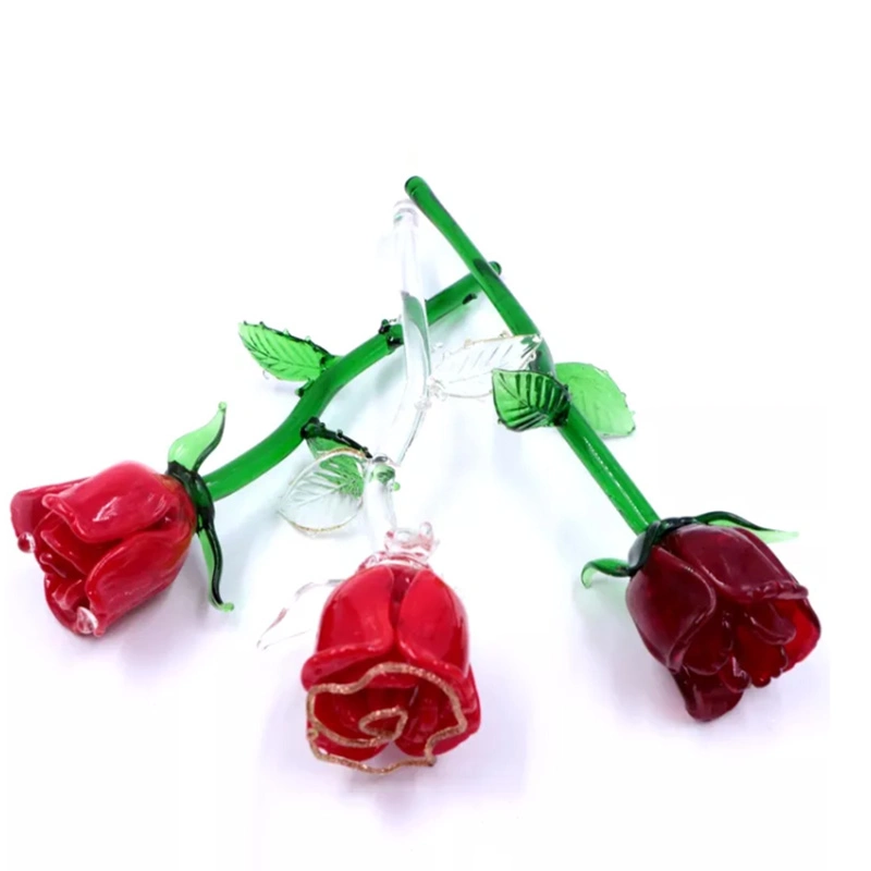 Belo Long stem vidro Valentine Rose Crafts