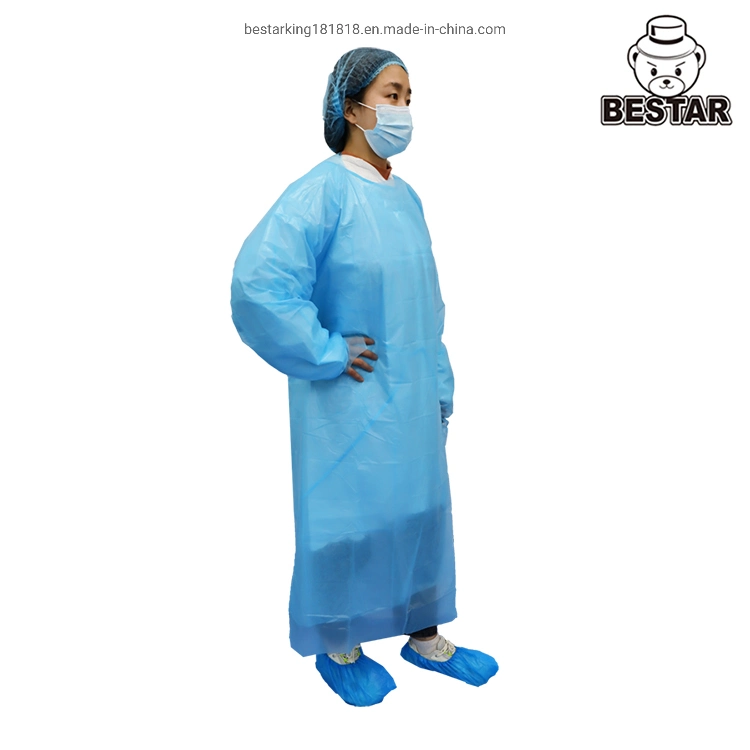 AAMI PB70 Level 2 Level 3 Surgical Waterproof Lightweight CPE Coat Gown