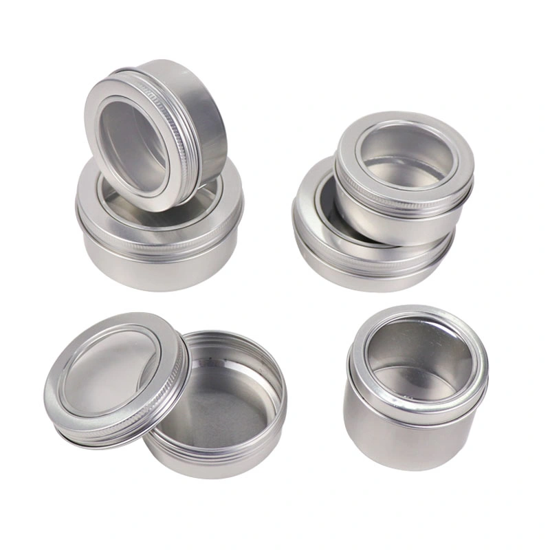 Window Cap 15g Food Green Tea Aluminum Jar Tin Container