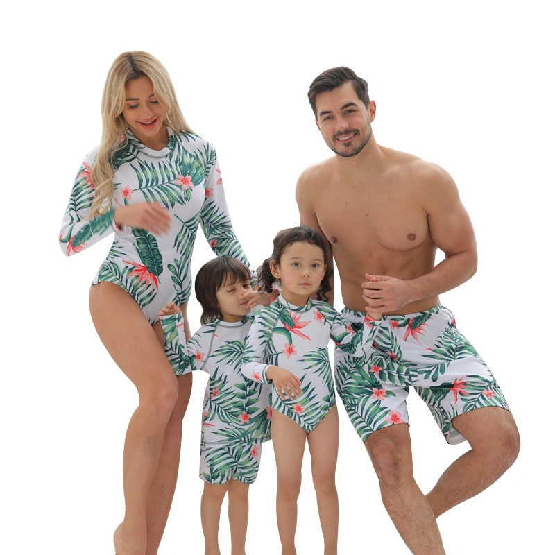 Family Matching Fashion Bathing Suit Swimsuit Bikini Beach Wear Parent Kid Swimwear