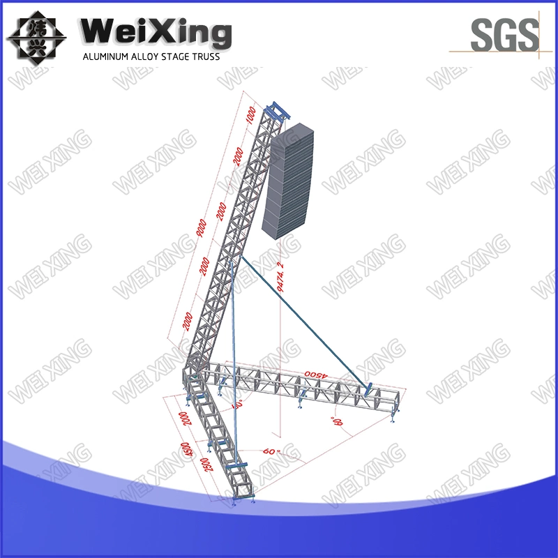 5X5X10m, 300X300mm Concert Stage Background Speaker Line Array PA Tower Event Equipment Aluminum Truss