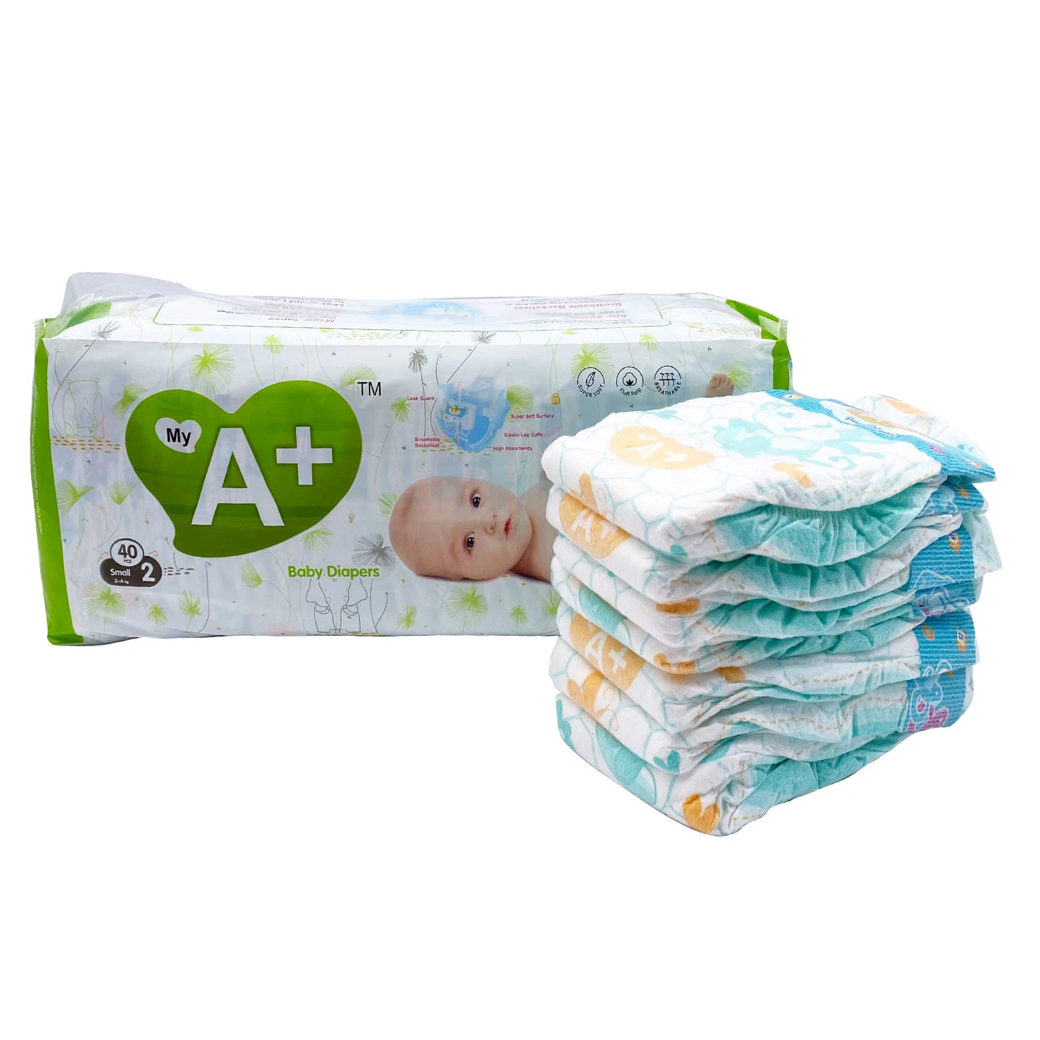 Hot Sale Commerce de gros bébé marque un grade de couches organiques Dipers couches pour bébés Bébé marchandises fournisseur en Chine