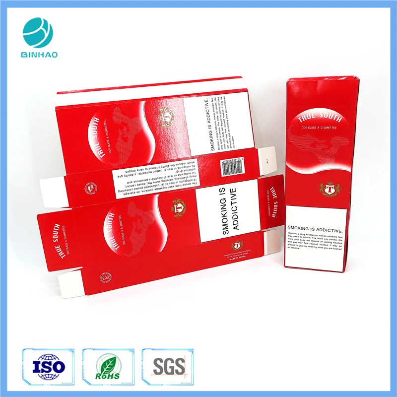 Recyclable Cigarette Package Cardboard Box with Customized Printing Design 225GSM