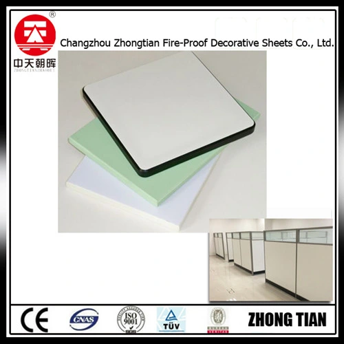 Waterproof Fireproof Solid Color Core Compact Laminate HPL Toilet Partition