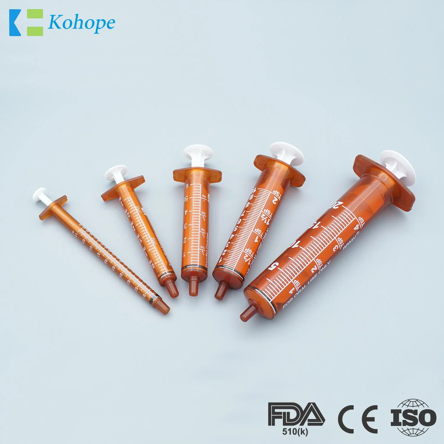 Popular Light-Proof 2ml Oral Amber Syringe for Hospital