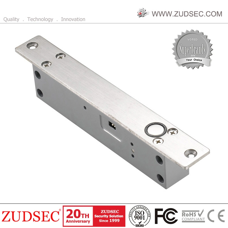 Electric Strike Lock with Stainless Steel Short Faceplate, Electric Lock 12VDC for Wooden Door