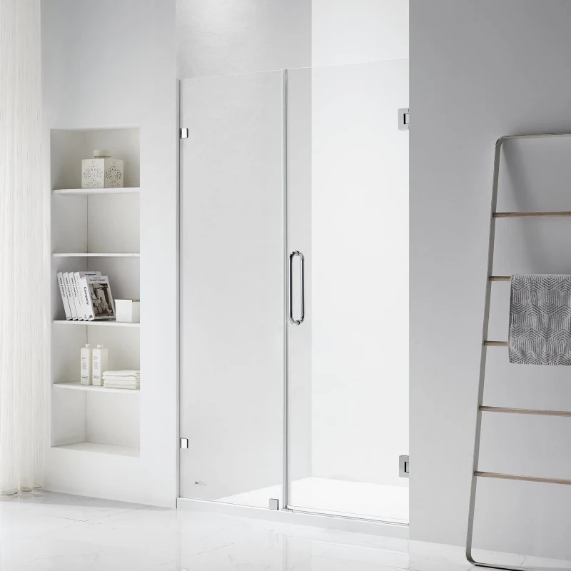 Rectangle Hinged Shower Cabin with Temped Glass Stainless Steel Hardware Shower Rooms