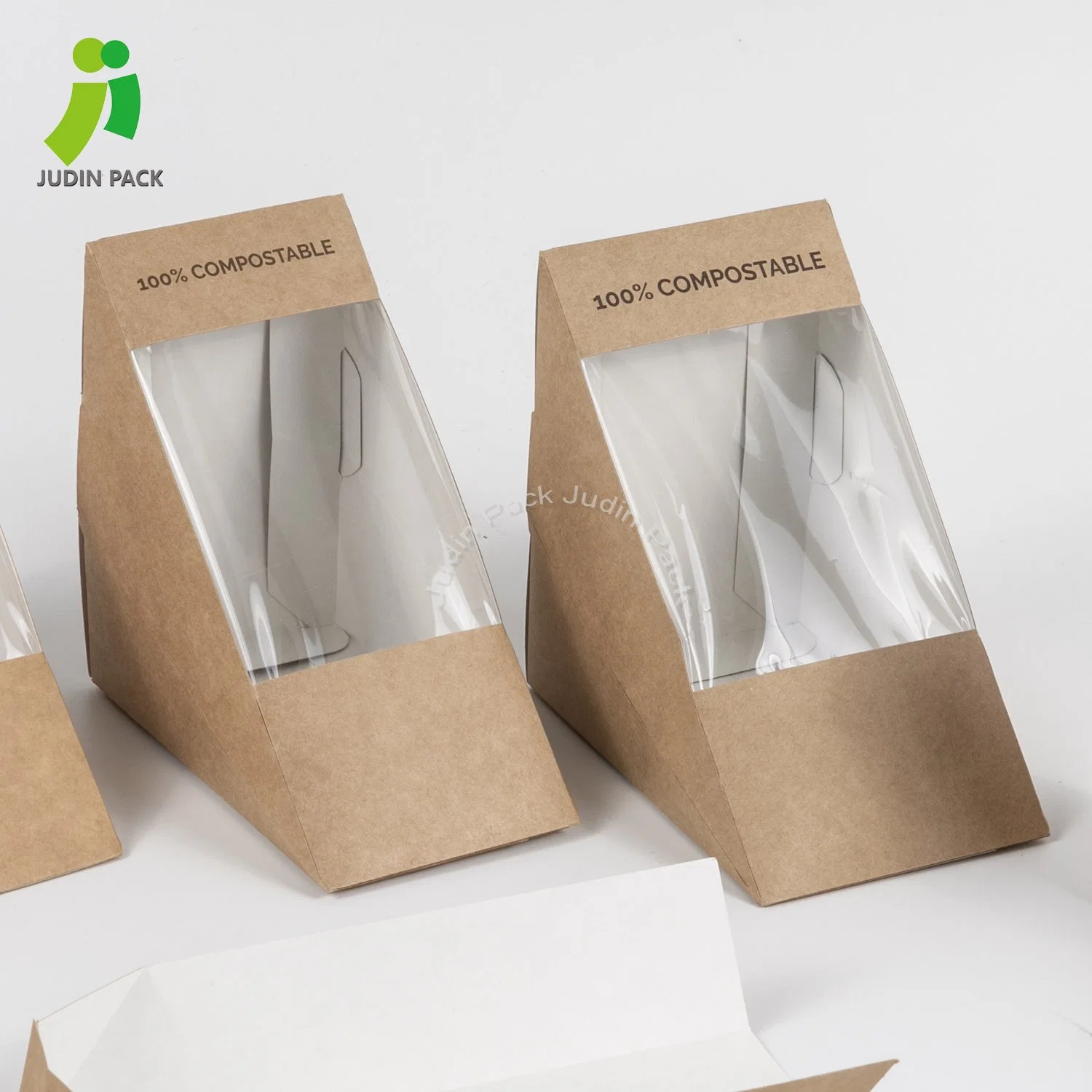 Paper Sandwich Box for Food Store Supermarket Bakery Packaging