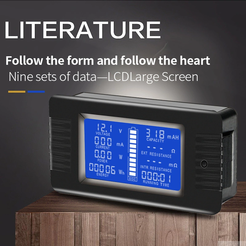 Analyseur de puissance numérique 0-200V 300A avec une impédance de dérivation de résistance interne de la capacité de l'ampèremètre compteur de batterie