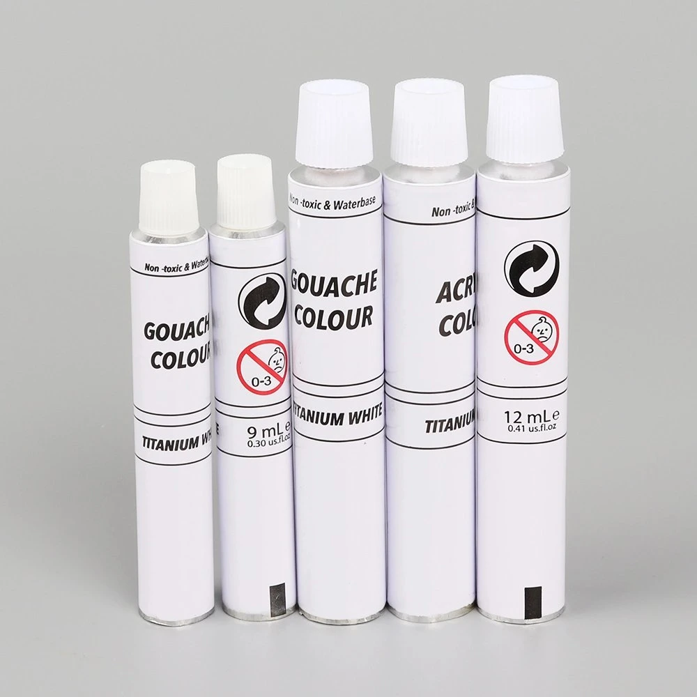 Nozzle Pigment Cream Collapsible Aluminum Paint Tube Packaging 50ml Volume 15g Capacity Wholesale/Supplier