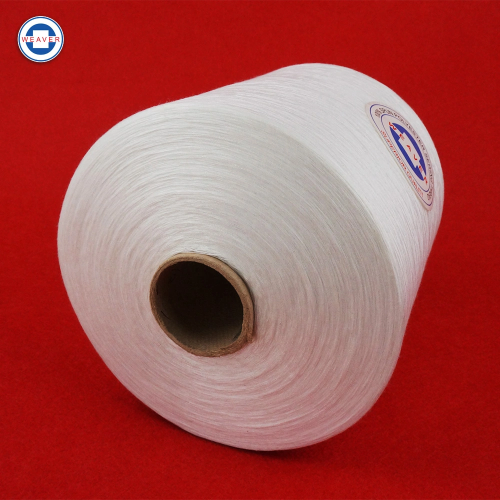 Polyester Ring Schwarzes Garn zum Nähen Färben Tube Garn Raw Weißes 100% gesponnene Polyester-Garn in Plastikrohr China Factory