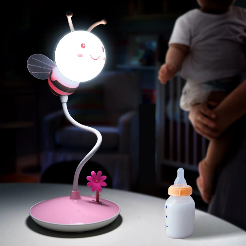 Flexible Bee Shaped LED Night Light Gift Baby with Brightness Adjustable and Auto Timer