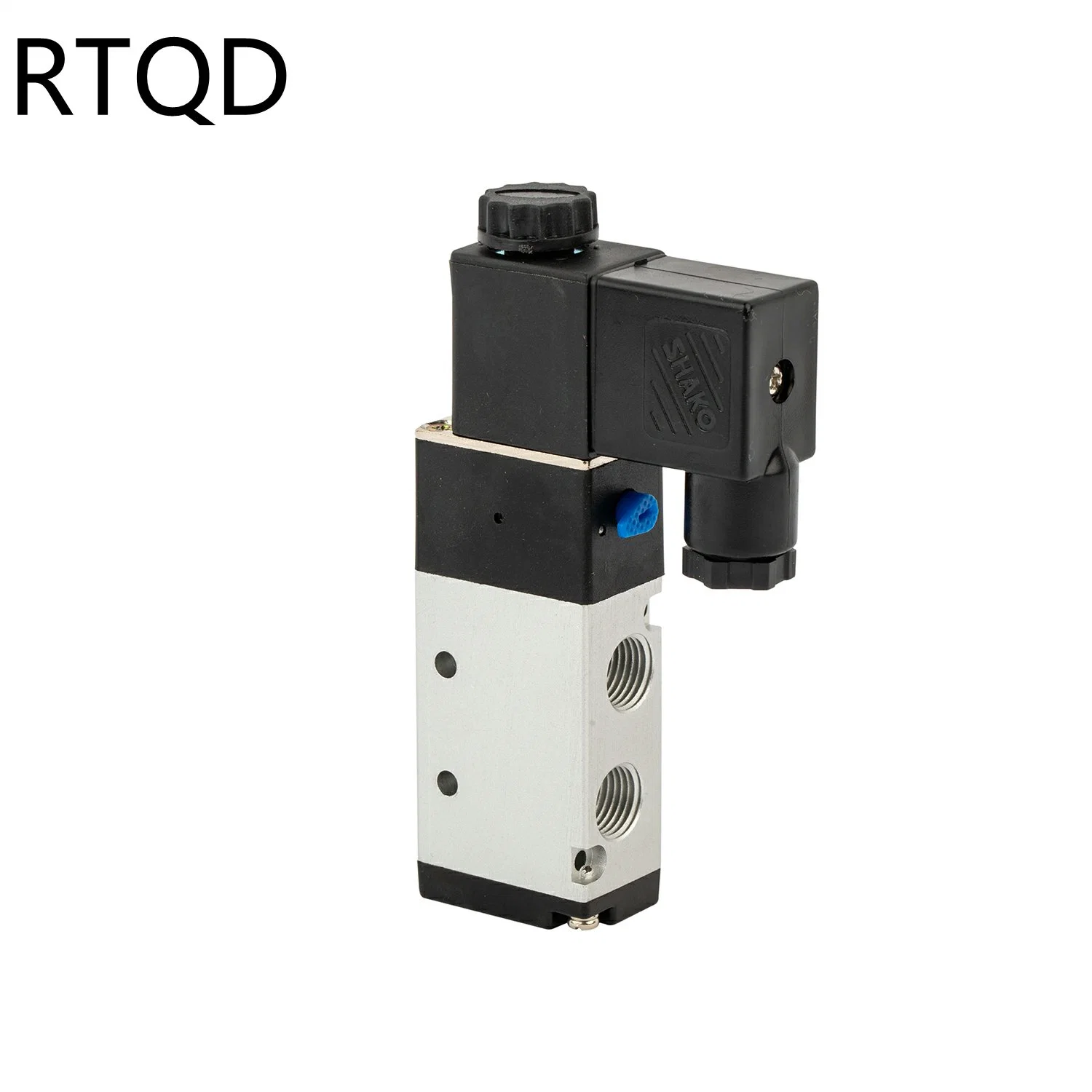 Aluminum Automatic Directional Control Direction Pneumatic Air Components Control Solenoid Valve Type 4V Five Way Two Position 1/4 Inch AC 220V DC24V