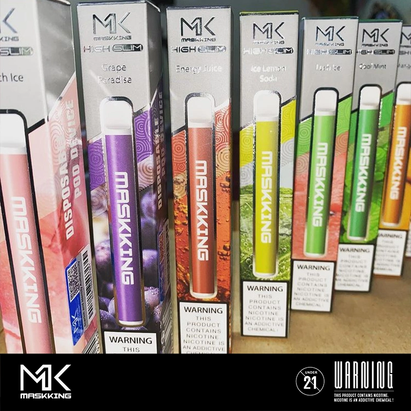 Оригинальные Manufacrure Maskking высокий тонкий 300 Puffs одноразовые Vape с 18 фрукты