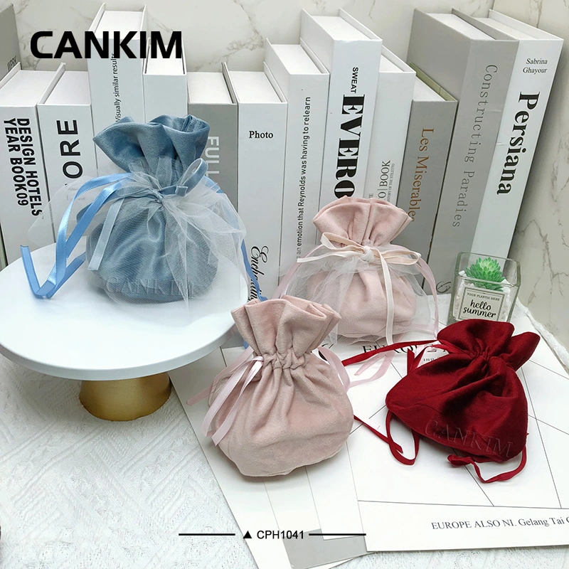 Cankim Jewelry Tool Pouch Velvet Jewelry Pouches Pouch Bag for Women