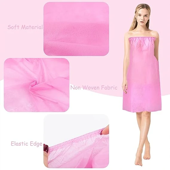 Disposable SPA Wrap Non- Woven Bath Wrap Adjustable for Women Salon SPA Beauty Sweat Steaming