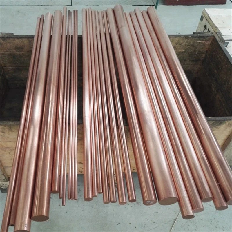 Copper Steel Ground Rod 1mm Pure Copper Iron Ground Rod 16mm 18mm Copper Earthing Bar