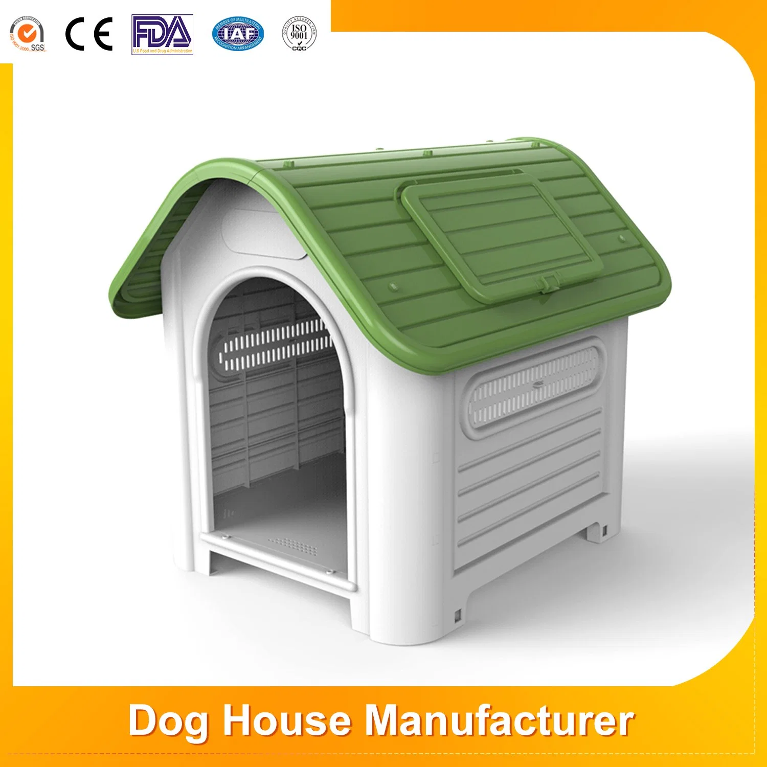 Custom Removable and Washable Plastic Pet Shelter Outdoor Dog House for Sale