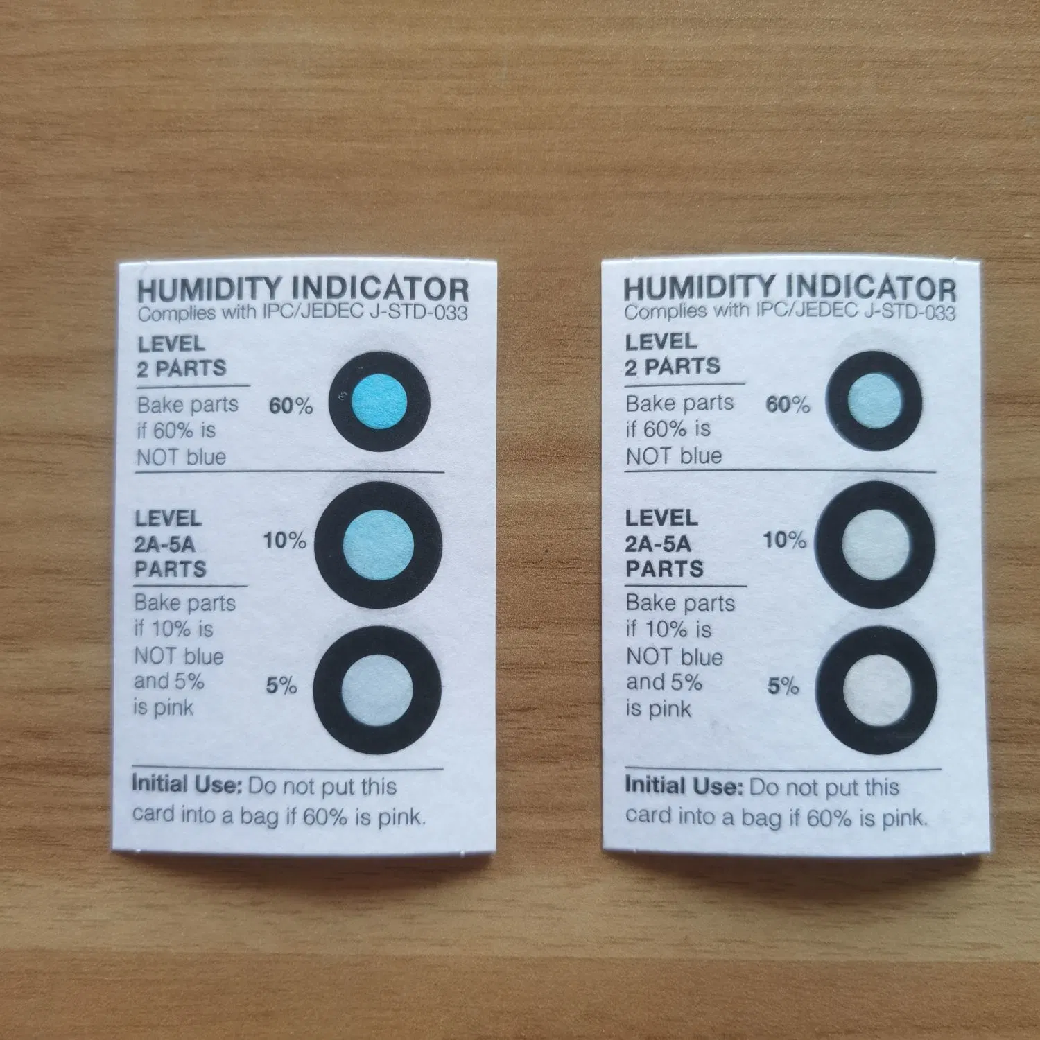 Electronics Used Humidity Indicator Hic (cobalt dichloride free/blue to pink/5% 10% 60%)