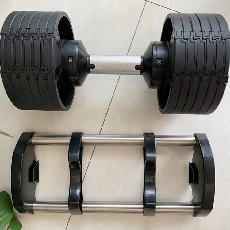 Good Quality Anti-Slip Cast Iron 20kg Dumbbell Stainless Steel 32kg Weights Dumbbells Set for Sale